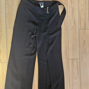 Bebe black pants with slits in the front and back